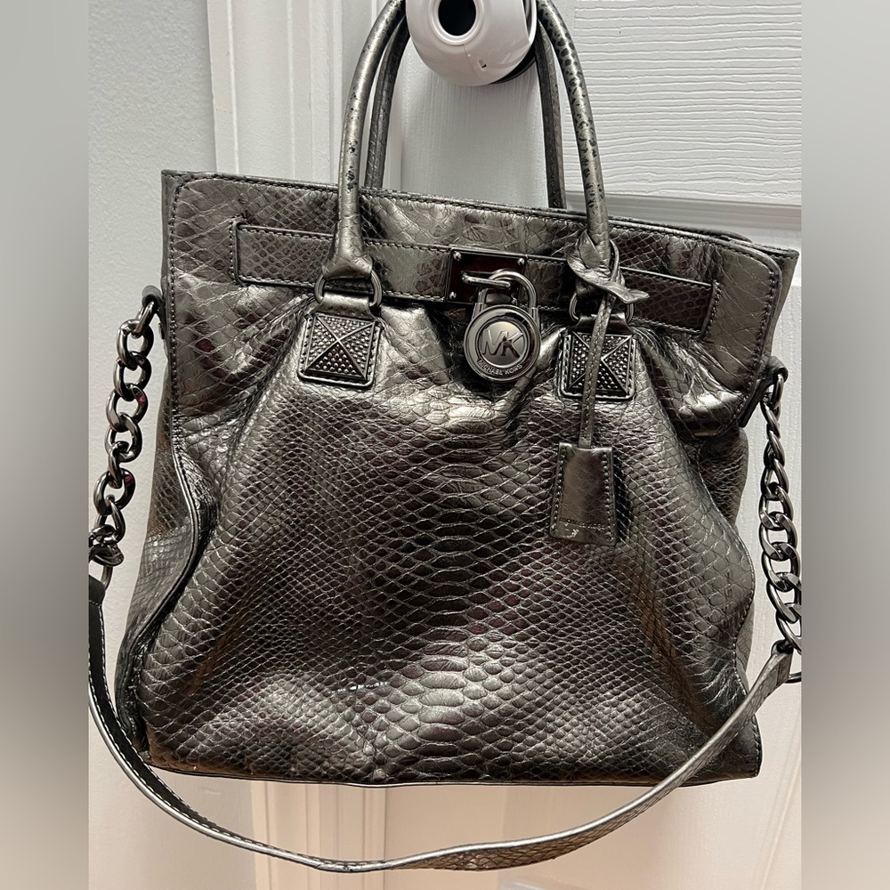 Michael Kors Hamilton Python Embossed Tote - image 2